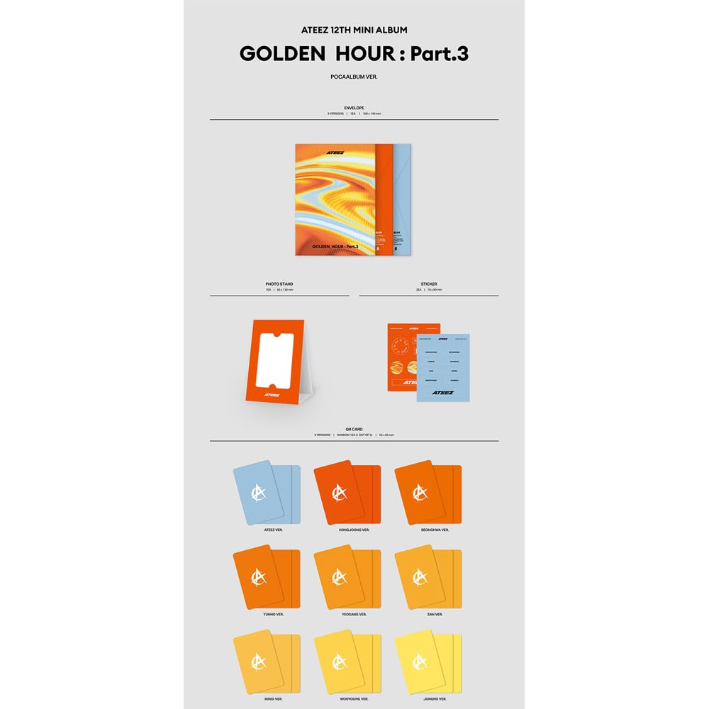 ATEEZ - 12th mini album [GOLDEN HOUR : PART.3] POCA ALBUM (Random